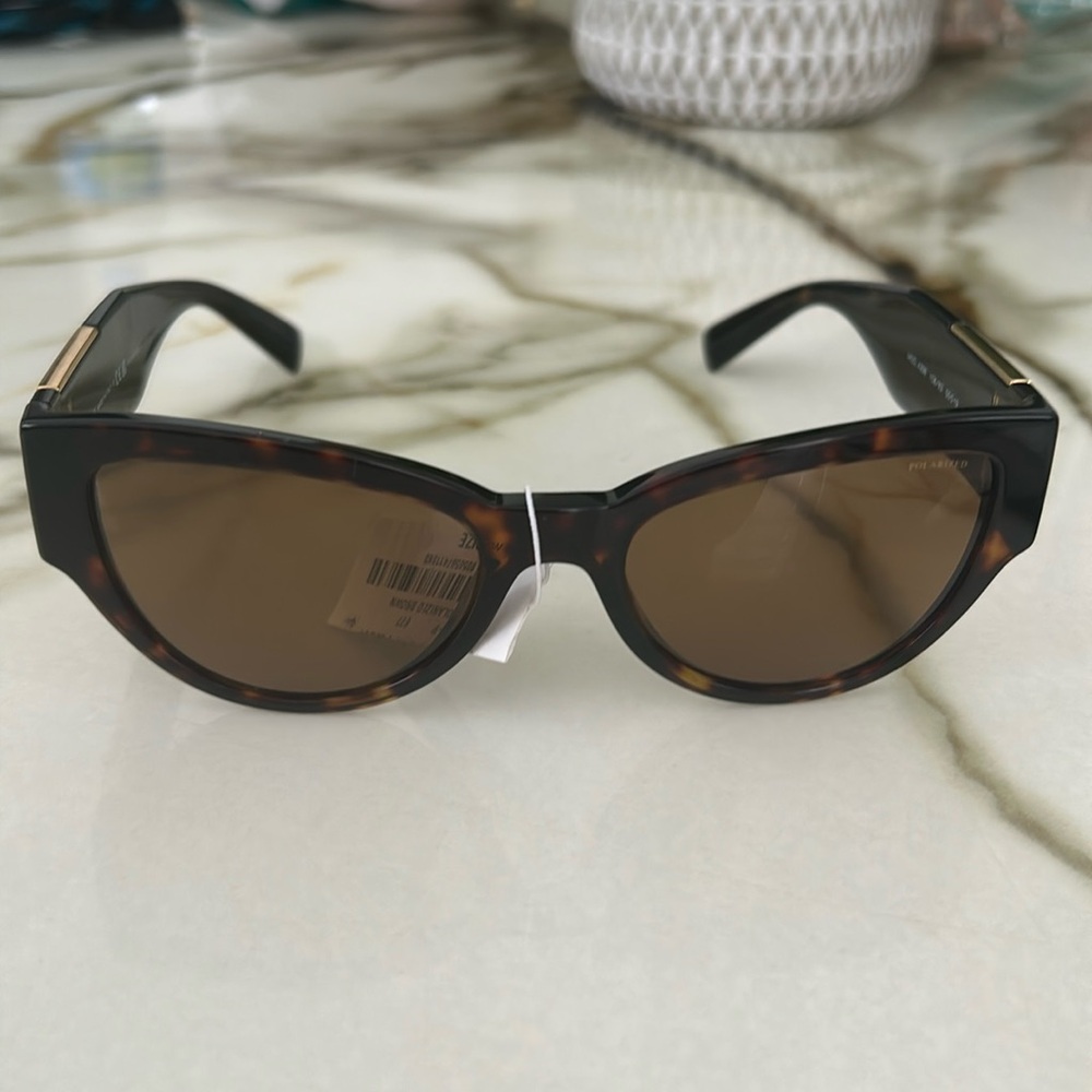 Polarized Versace Sunglasses Medusa Brown Tortoise Versace Sunnies - Picture 7 of 9
